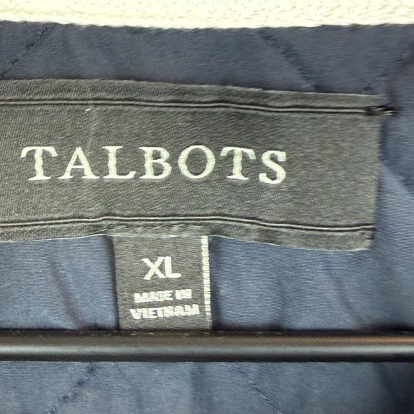 Talbots‎ Jacket Womens XL Red White Geometric Printed Full Zip Quilted Outdoor - Picture 5 of 8